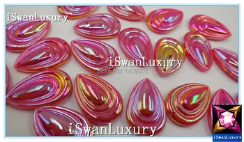 

TOP Acrylic Red AB Droplet 18x26mm Wedding Decorative Craft Charms Stones and Crystals Strass Rhinestone Sew-on Beads Diy Sewing