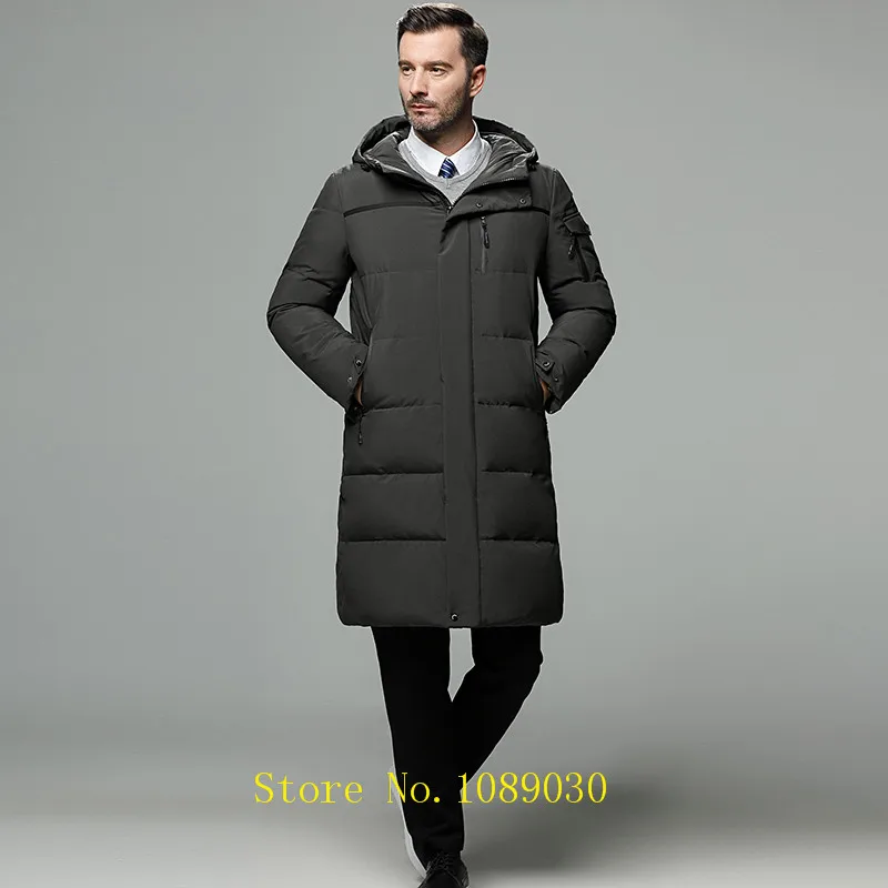 Русская зимняя куртка для мужчин, повседневное деловое длинное пальто, Мужская ветровка, толстый мужской пуховик, doudoune homme, мужской большой размер 5XL