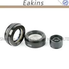 3 шт./лот 0.5X и 2.0X промышленный микроскоп объектив камеры+ 2.5X линза для окуляра микроскопа