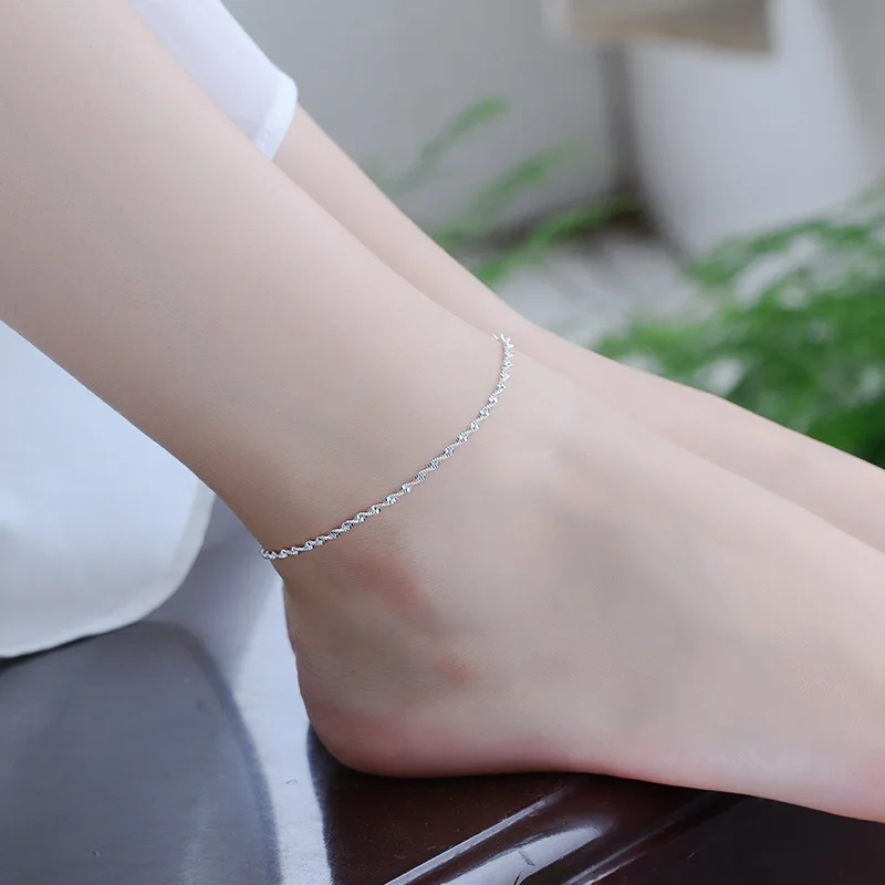LUKENI Hot Sale Women Jewelry Bracelets Girl Party Engagement Lady Accessories Fashion 925 Sterling Silver Anklets Female Gift LUKENI Hot Sale Women Jewelry Bracelets Girl Party Engagement Lady Accessories Fashion 925 Sterling Silver Anklets Female Gift