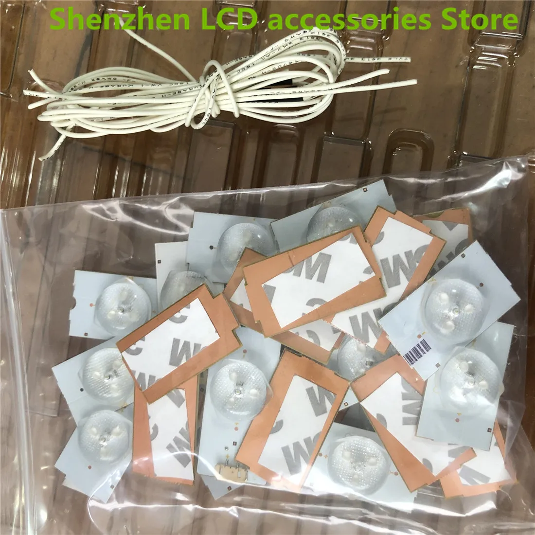50Pieces/lot 3V Large lens LED lamp bead granular lamp Bar LCD TV back LED light Strip retrofit universal lamp bead   100%NEW