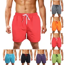 Новинка мужские короткие брюки с карманами повседневные однотонные Классический прямой крой брюки джинсы