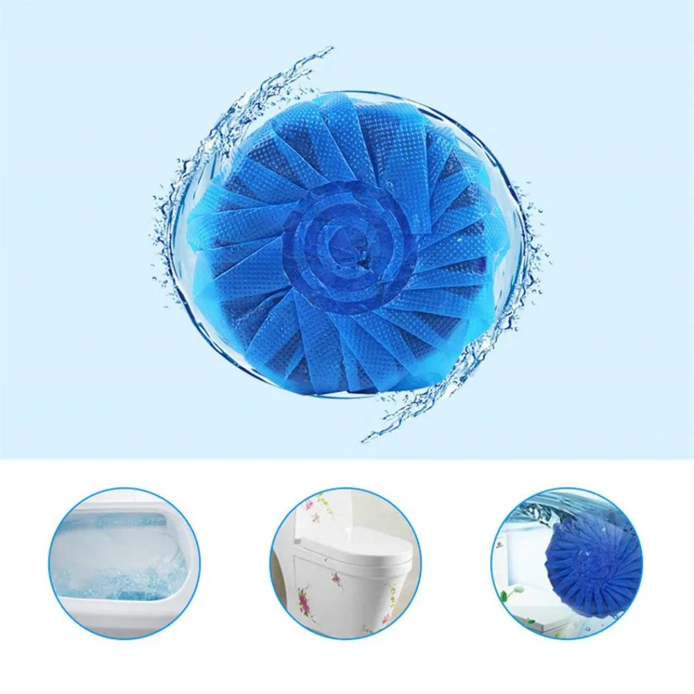5 шт. автоматический, для туалетного бака Антибактериальный очищающий Очищающие Таблетки дезодорант синие пузыри, для унитаза устройство для чистки посуды