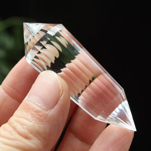 

2.4" 24 sided VOGEL Style Natural Clear QUARTZ CRYSTAL DT Wand POINT 29g +Free Shipping
