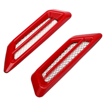 

Car False Air Outlet Decoration Stickers 1 Pair Shark Gills Auto Sticker Hood Bonnet Universal Side Mesh Cover