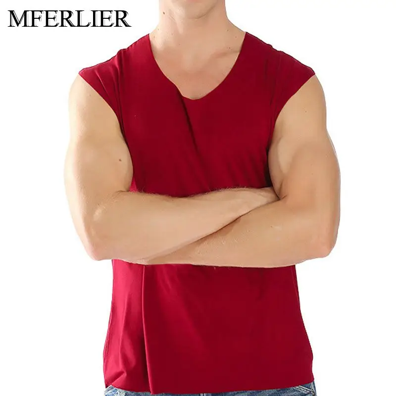 

MFERLIER Summer underwear men 5XL 6XL 7XL 8XL Plus size Bust 150 cm large size men underwear