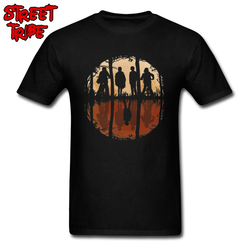 Customized Summer/Fall 100% Cotton O Neck Tops Shirts Short Sleeve Casual Tee-Shirts Discount Casual T Shirt Top Quality Friends Dont Lie Eleven Stranger Things black