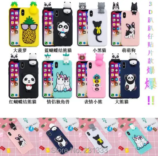 

C-ku For Samsung Galaxy A10 A30 A40 A50 A70 M10 M20 M30 S10 5G 3D Cartoon Soft TPU Case Panda Cat Dog Skin Cover Fashion 100pcs