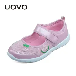 Uovo 2017 весной и летом Обувь для девочек детей Обувь дышащие спортивные Повседневное Спортивная обувь мода крюк & Ткань для принцессы Размеры