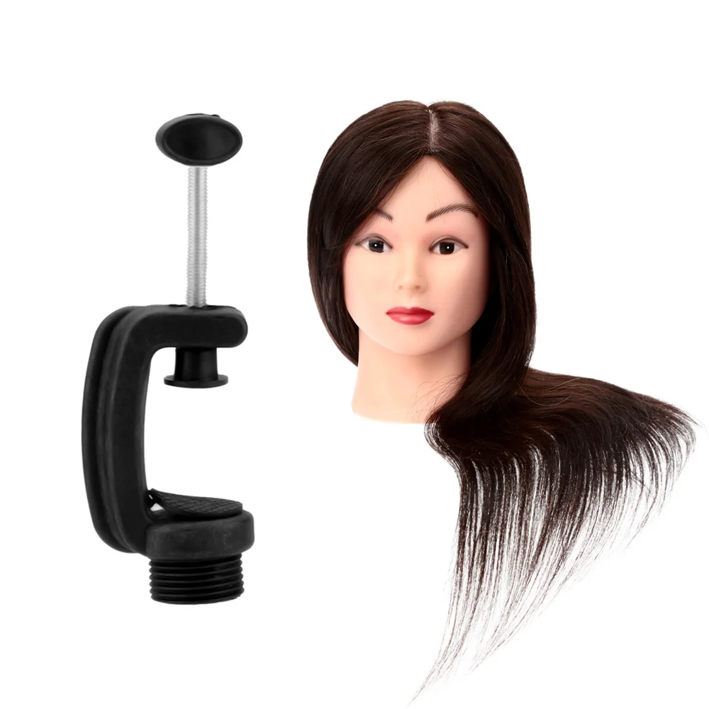 

23" Mannequin Training Head with Holder Stand Mannequin Styling Head for Salon Hairdressing Practice Model Hair Wig Heads