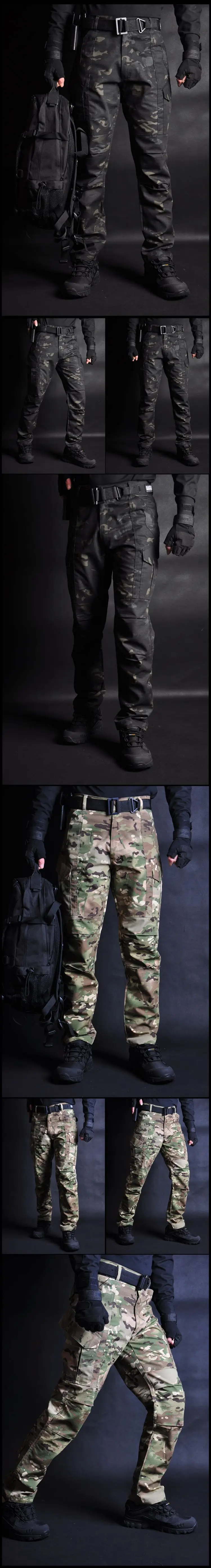 Тактическая тренировочная форма рубашка+ брюки походная стрельба Боевая охотничья одежда Kryptek Мультикам черные камуфляжные тактические костюмы