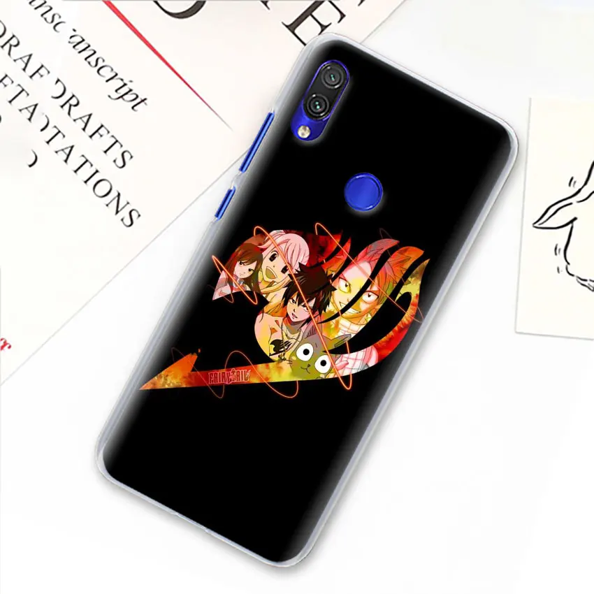 Аниме Манга Сказочный Хвост Логотип чехол для телефона для Xiao mi Red mi 7 5 6 Pro Note 7 Pro 5 5A 6 mi A1 A2 8 Lite 9 чехол Coque