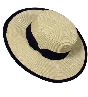 hats fashionable straw panama brim boater hat wide flat womens