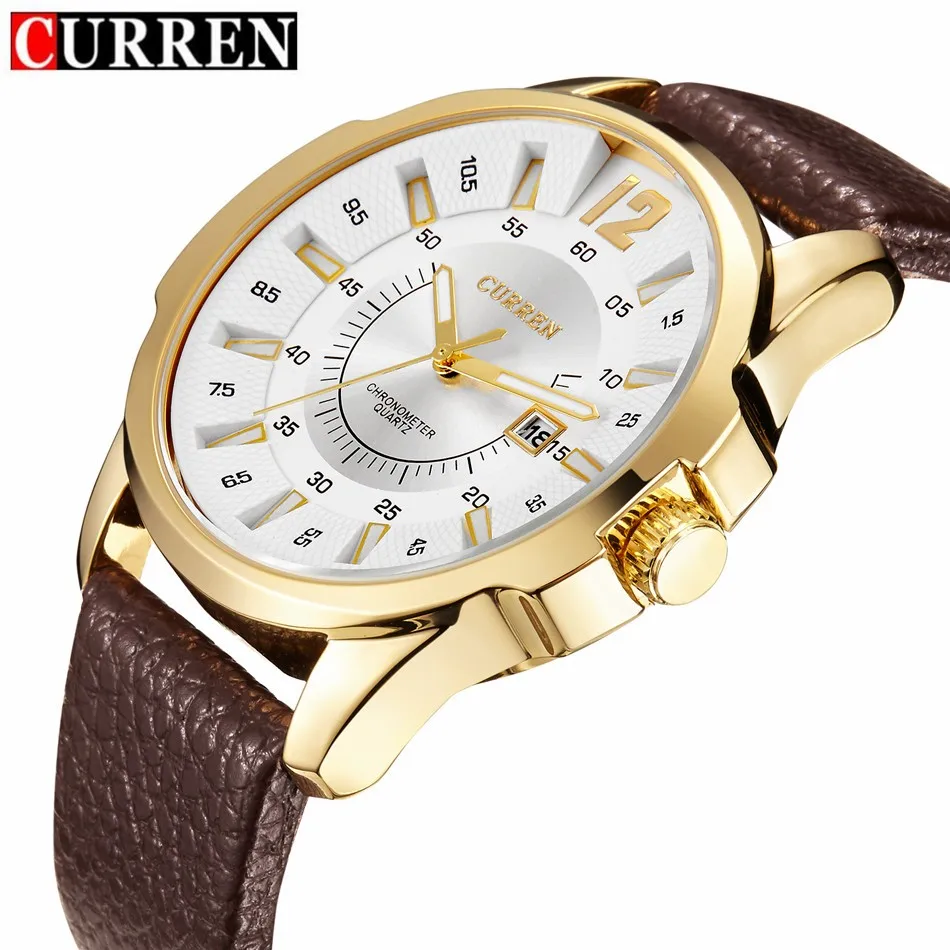 

2019 CURREN Mens Watches Top Brand Luxury Military Wrist Watch Men Sport Clock Male Leather Strap Quartz Watch relogio masculino
