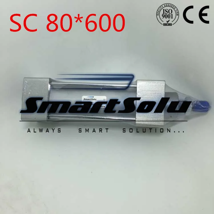 

Free Shipping 80mm Bore 600mm Stroke G3/8" Single Rod Standard Pneumatic Air Cylinder SC80*600 Adjustable Air Cylinders