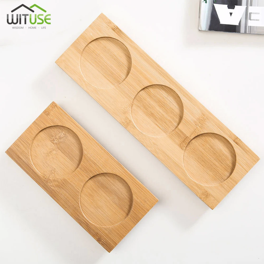 

WITUSE Bamboo Home Mini World Garden Decoration Pot Trays Miniature Figurines Flowerpot for kitchen Household storage items