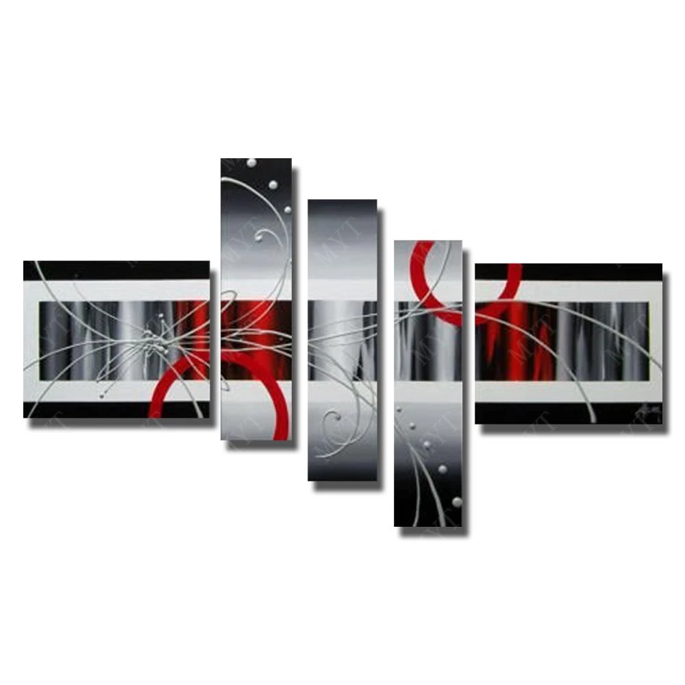 5 Piece Canvas Art Modern Abstract Knife Painting Home Decoration Wall