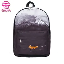 GAJIA 2017 Новые Школьные Сумки Для Подростков Девушки Печати Рюкзак Опрятный Стиль Плечи Брезентовый Мешок Женщин Рюкзак Книга Мешок