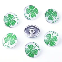 60 шт./партия смешанные цвета оптом четырехлистный клевер кристалл кнопка новая пуговица стекло для часов 18 мм Кнопка новая пуговица для DIY Ювелирная кнопка