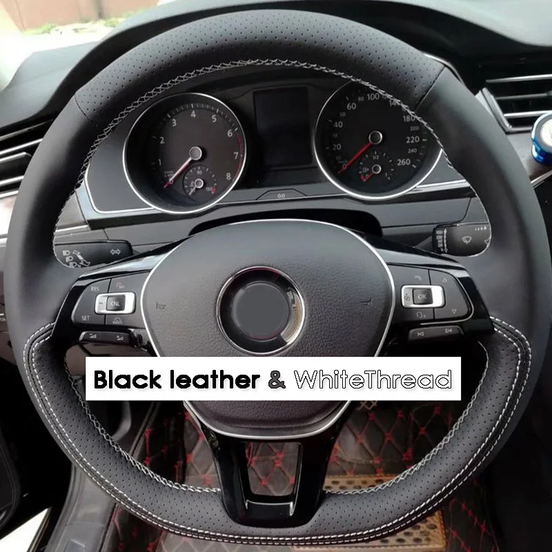 Steering Wheel Cover for Volkswagen VW Golf 7 Passat B8 Mk7 New Polo Jetta 011