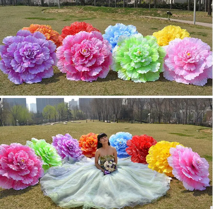 20 unids/lote creativo chino hecho a mano de flores de peonía marco de bambú paraguas decorativo Parasol regalo mujeres paraguas boda adornos