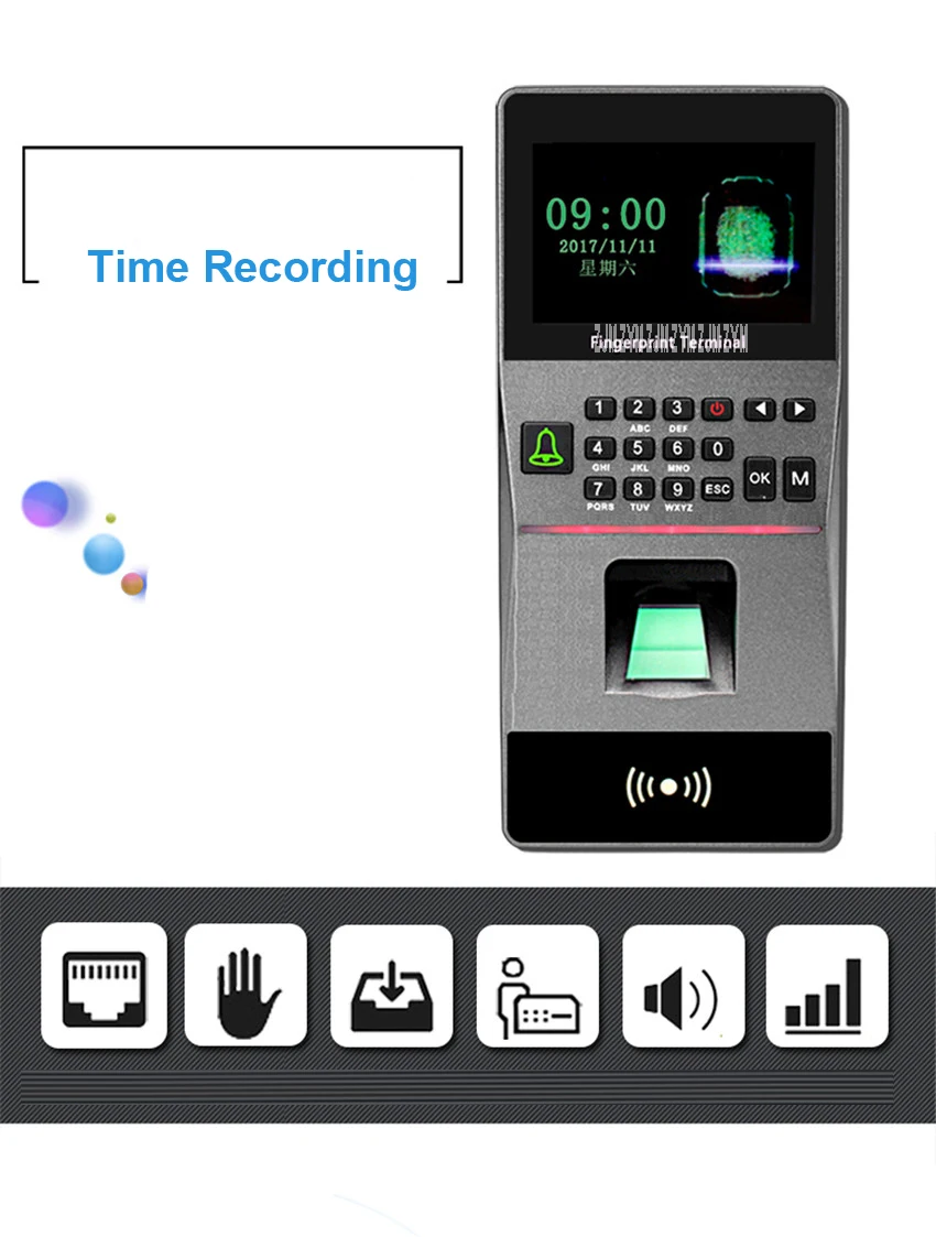 Управление Системы отпечатков пальцев биометрическая машина F16 электронный Система контроля доступа Функция распознавания отпечатка пальца
