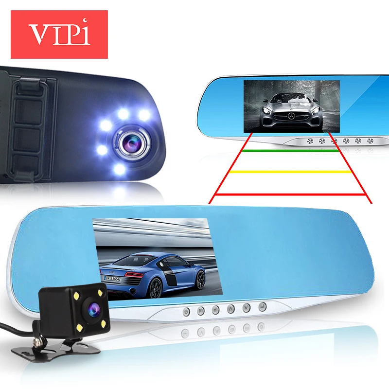 imágenes para Lente dual cámara del coche espejo retrovisor auto registrator dvrs coches dvr grabador de vídeo completo hd1080p visión nocturna dash cam videocámara imágenes para Lente dual cámara del coche espejo retrovisor auto registrator dvrs coches dvr grabador de vídeo completo hd1080p visión nocturna dash cam videocámara