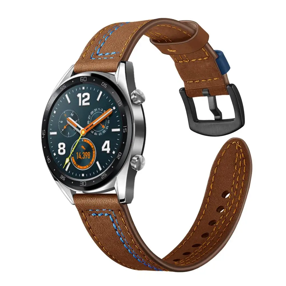 Модные замена 22 мм спортивные умные часы наручные часы на кожаном ремешке Strapfor huawei часы GT Honor часы волшебный браслет