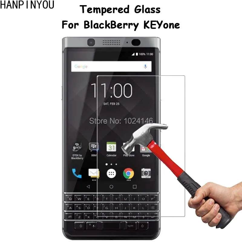 

For BlackBerry KEYone DTEK7 4.5" Clear Tempered Glass Screen Protector Ultra Thin Explosion-proof Protective Film + Cleaning Kit
