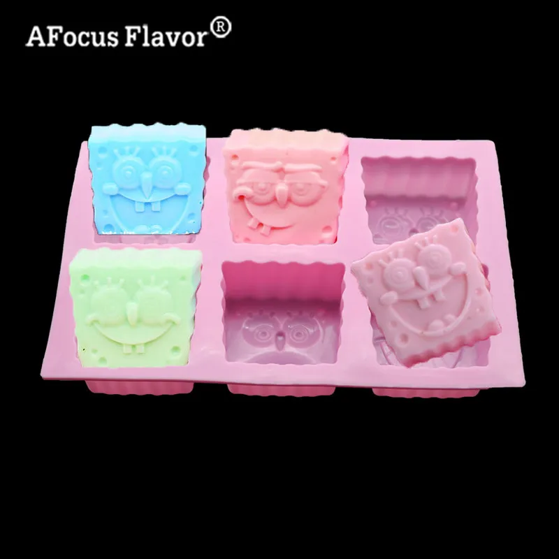 

1 Pc 3D Spongebob Natural Soap Handmade Soap Silicone Mold Chocolate Fondant Cake Decorating Tools Baking Candle Molds