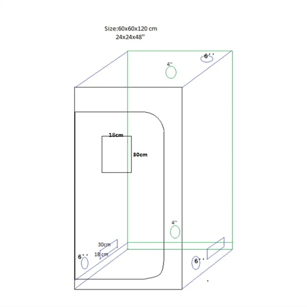 Hyindoor Садовые принадлежности теплицы 60*60*120 см теплица для выращивания в помещении