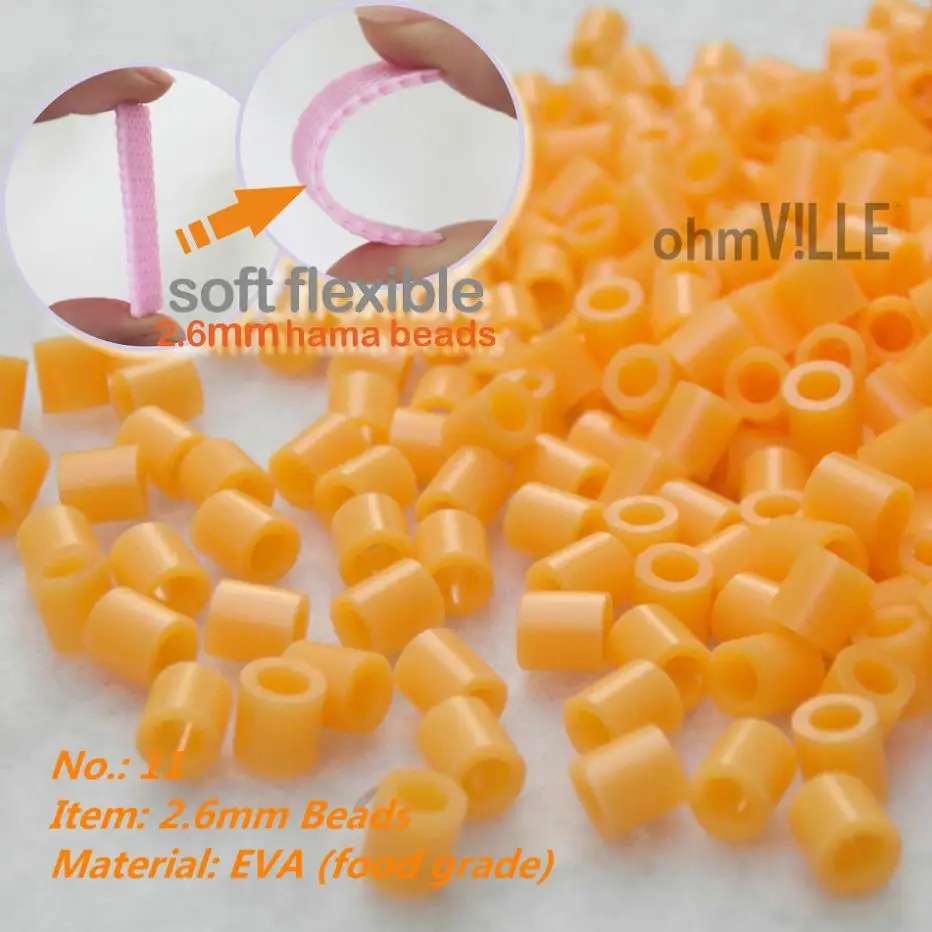 2014 Новый-ID.: 11 Marigold 2 6 мм Мягкие гибкие мини-бусины 100% гарантия качества перлер