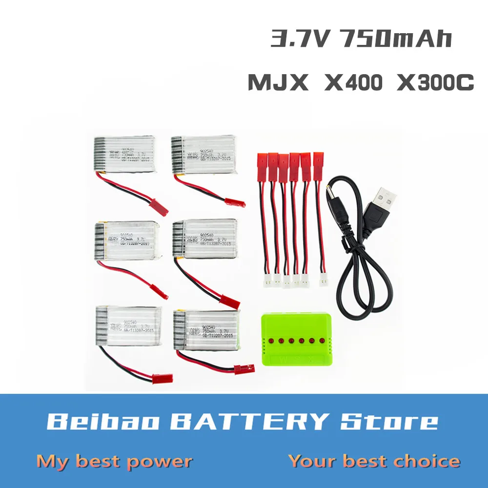 3.7V 750MAH 6PCS1GREEN