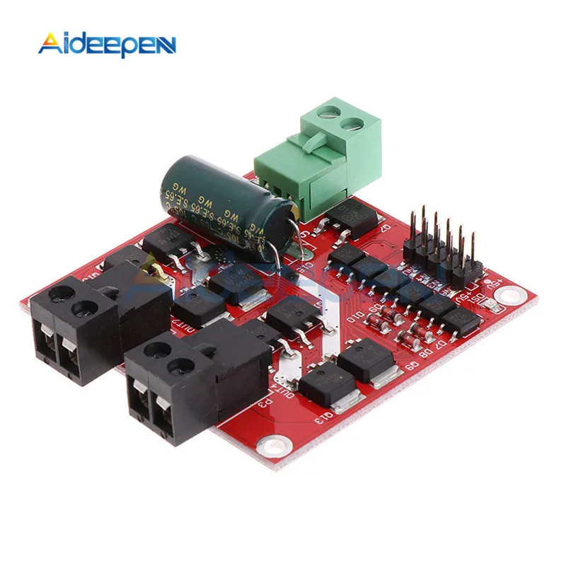 160W 7A 12V 24V Dual Channel DC Motor Driver Module H-bridge L298 Logic Control Signal Optocoupler PWM Drive Reversing Braking