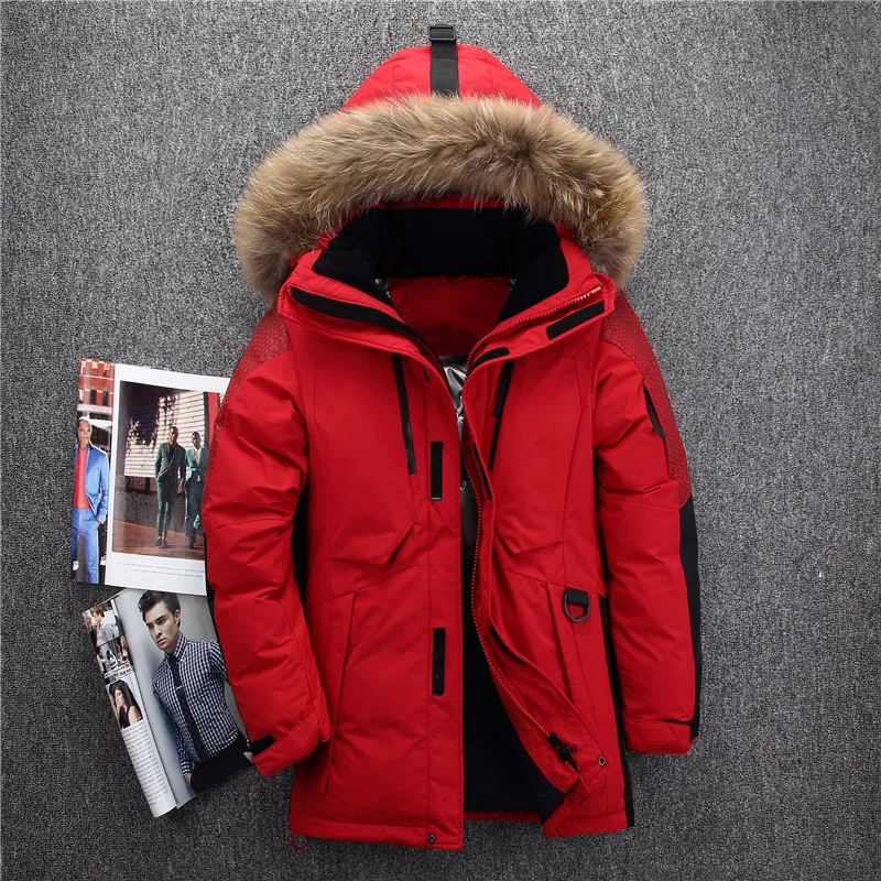 40 Degree Cold Resistant Russia Winter Jacket Men Top Quality Genuine