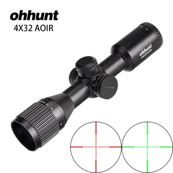 

4X32 AOIR Compact Hunting Tactical Wide Angle Riflescopes Mil Dot Illuminated Reticle Turrets Reset Optics Rifle Scope