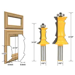 2 шт. 1/2 дюйма хвостовик нижней дерево для очистки бит Прямо маршрутизатор Bit чистота фрезерные деревообрабатывающие станки биты силовая