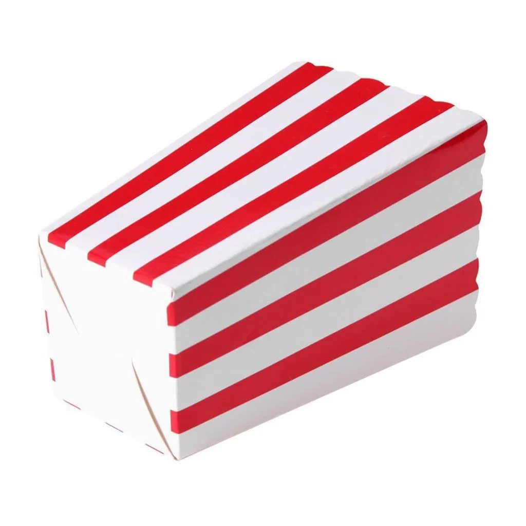 24 шт. коробки для попкорна декоративный шаблон в полоску для фильмов вечерние милые холодные леденец контейнер для закусок подарки на день рождения украшения