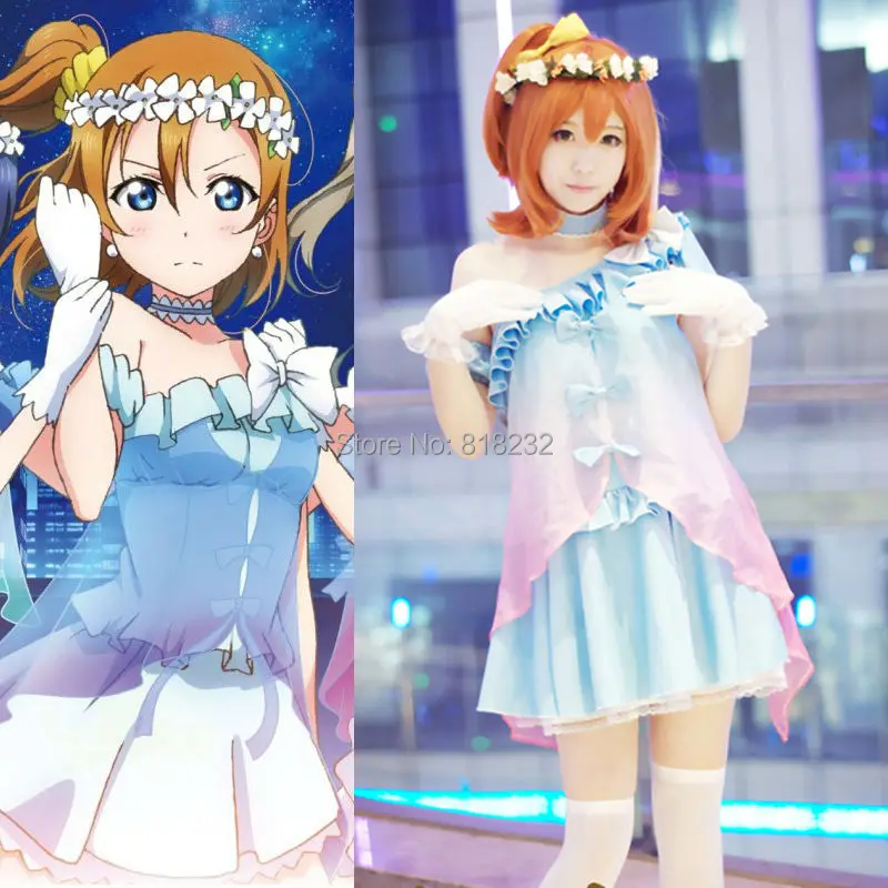 Шифоновое платье-футболка Love Live Yume no Tobira Dreams Gate Kousaka Honoka Униформа наряд аниме