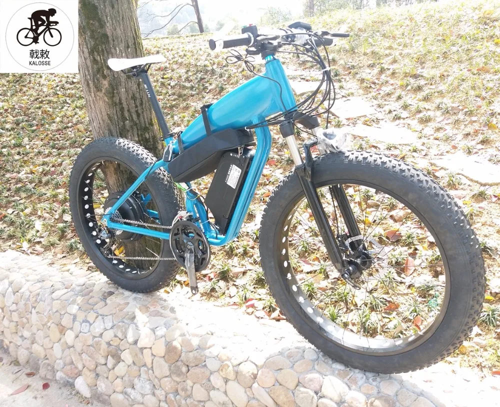 Discount Kalosse  Aluminum  electrical snow bike  Hydraulic brakes 48V 1000W  motor  electric  fat  bike  26*4.0 27 speed M370 11 Discount Kalosse  Aluminum  electrical snow bike  Hydraulic brakes 48V 1000W  motor  electric  fat  bike  26*4.0 27 speed M370 11