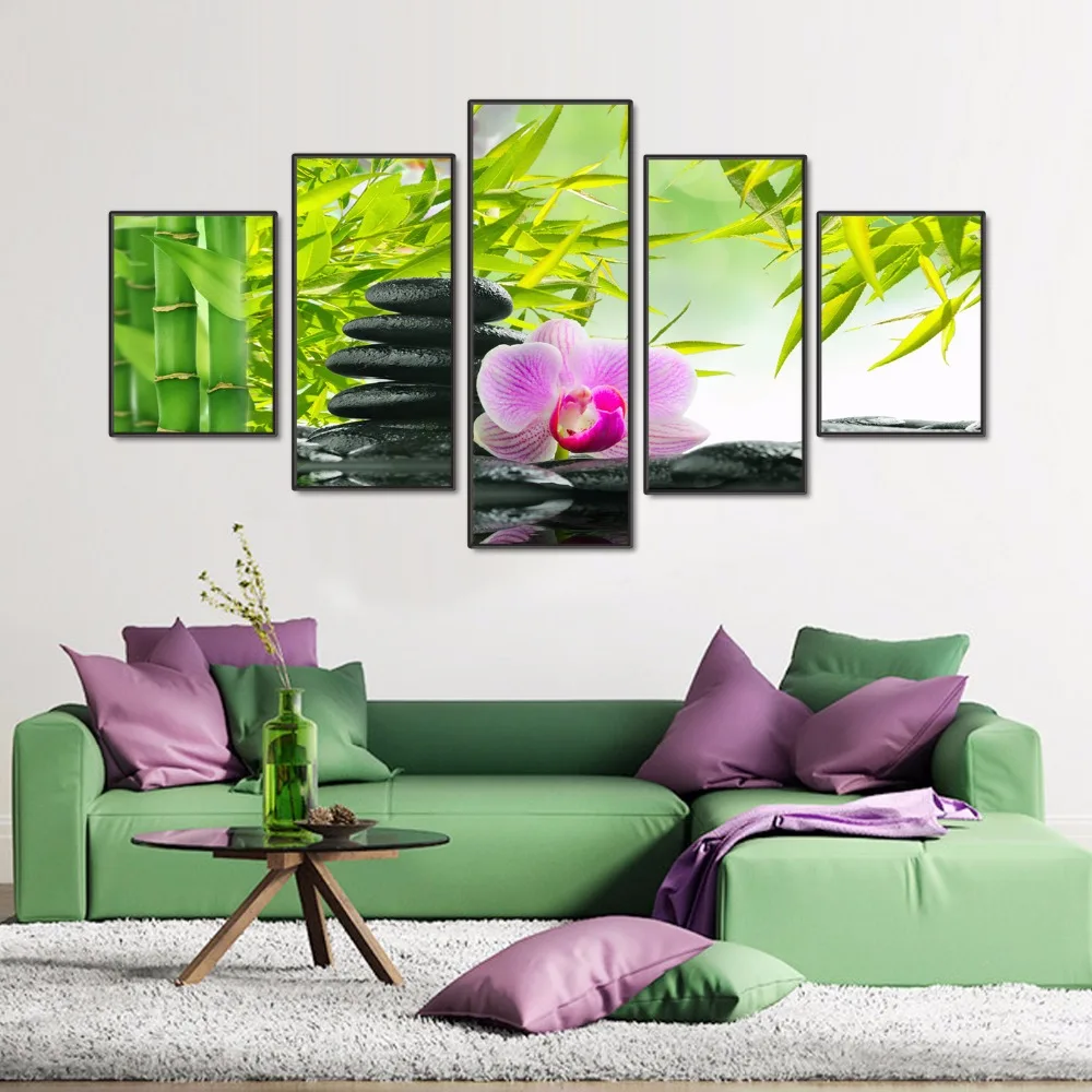 Aliexpresscom Buy Modern 5 Panels Wall Art Paint Melamine