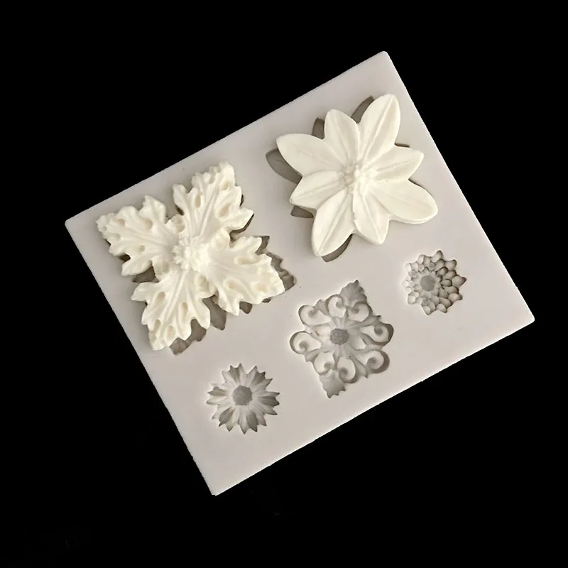 minsunbak Many types of flowers Fondant Cake Silicone Mould Chocolate