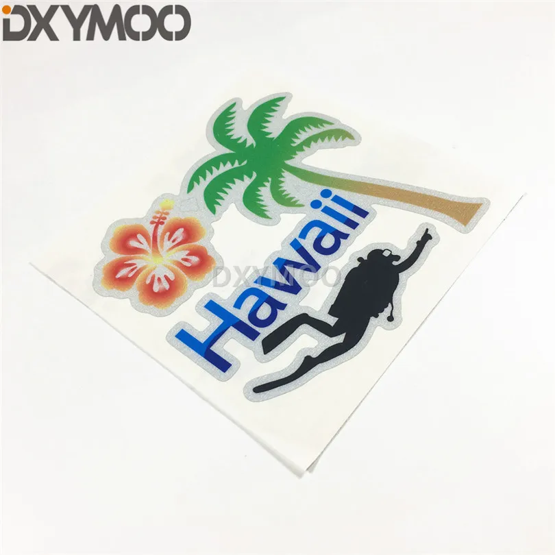

Car Styling Tape Decal Water Sports Swiming Vacation Holiday HAWAII Tree Dive Auto Home Decoration Sticker Bumper