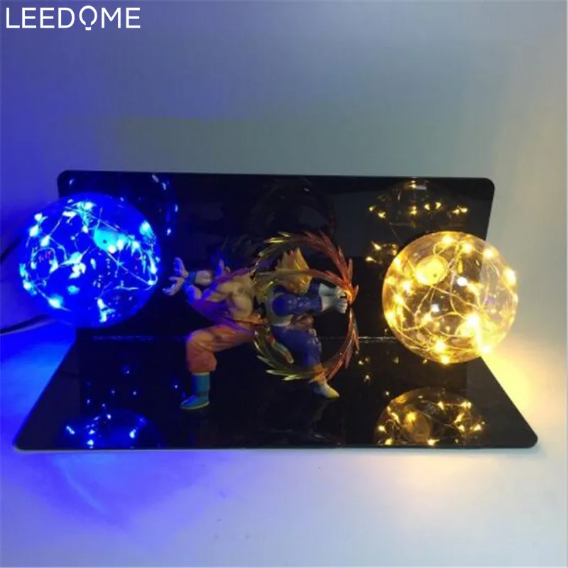 Leedome Dragon Ball Z экшн фигурка Goku Vegeta настольный ночник Дисплей игрушка освещение для