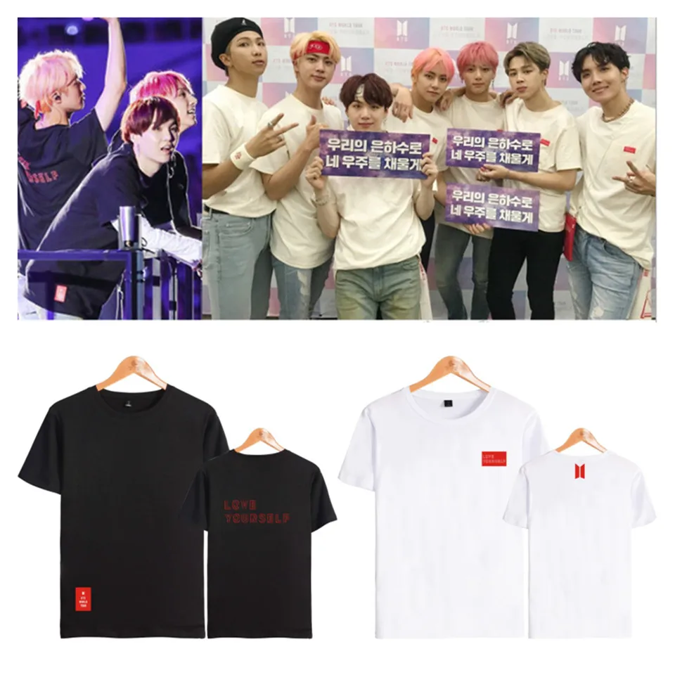 BTS Love Yourself World Tour T shirts Bangtan Boys V Summer T shirt
