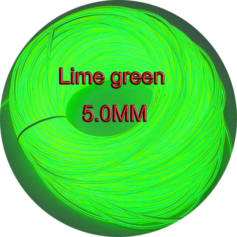 Диаметр 5 мм el провод 10 метров+ 3VAA 10 м el Инвертор - Испускаемый цвет: Lime green