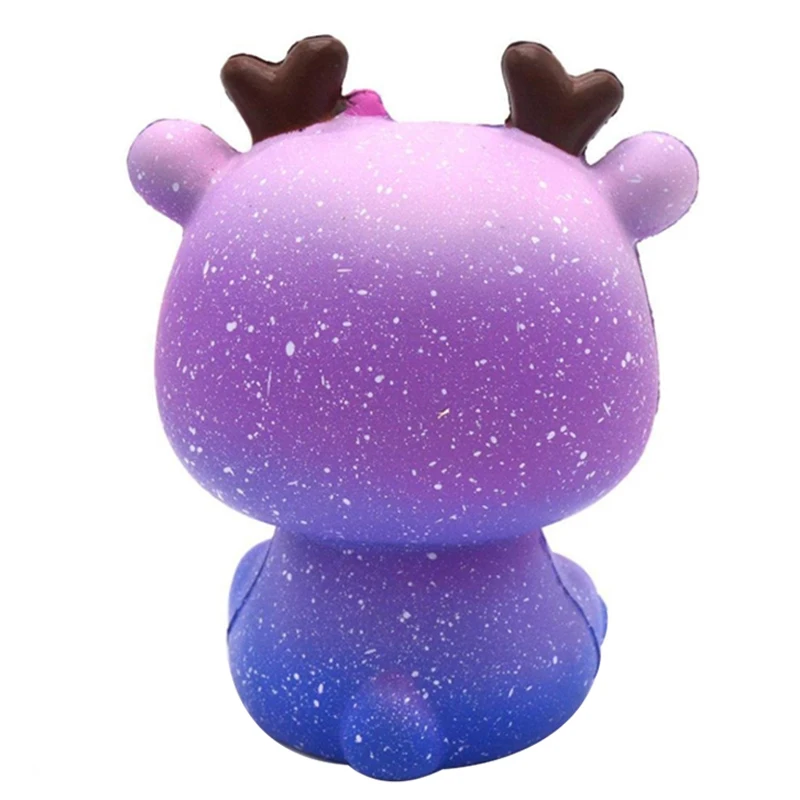 Jumbo Kawaii Красочные Galaxy олень мягкими медленно нарастающее при сжатии игрушечные лошадки крем сладкий Ароматические анти стресс игрушка для