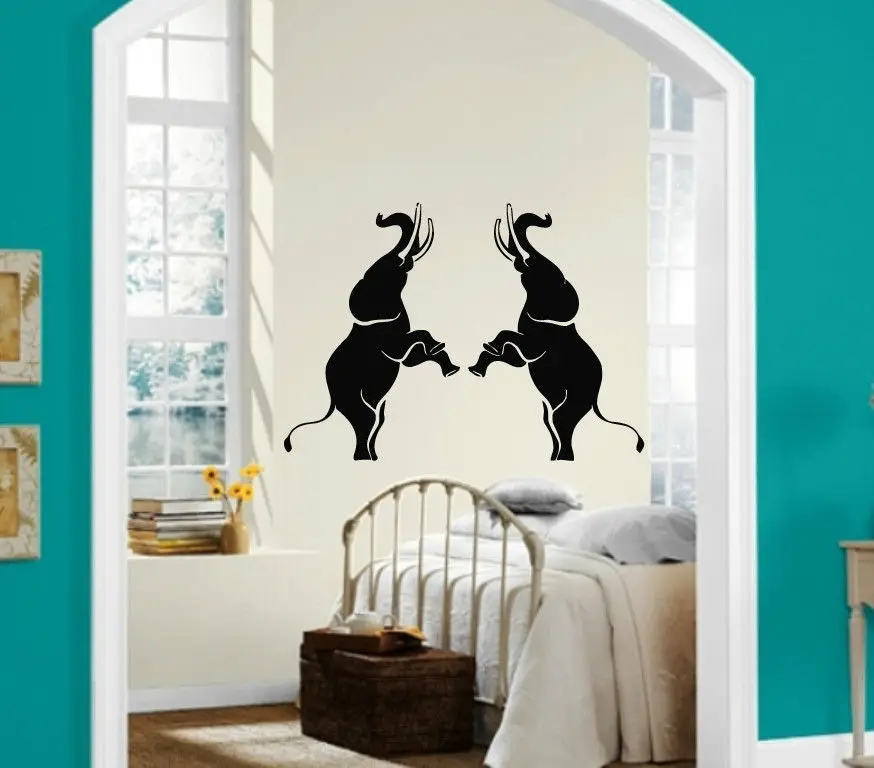 Elephant Vinyl Wall Decal Elephants India Africa Circus Animals Wall