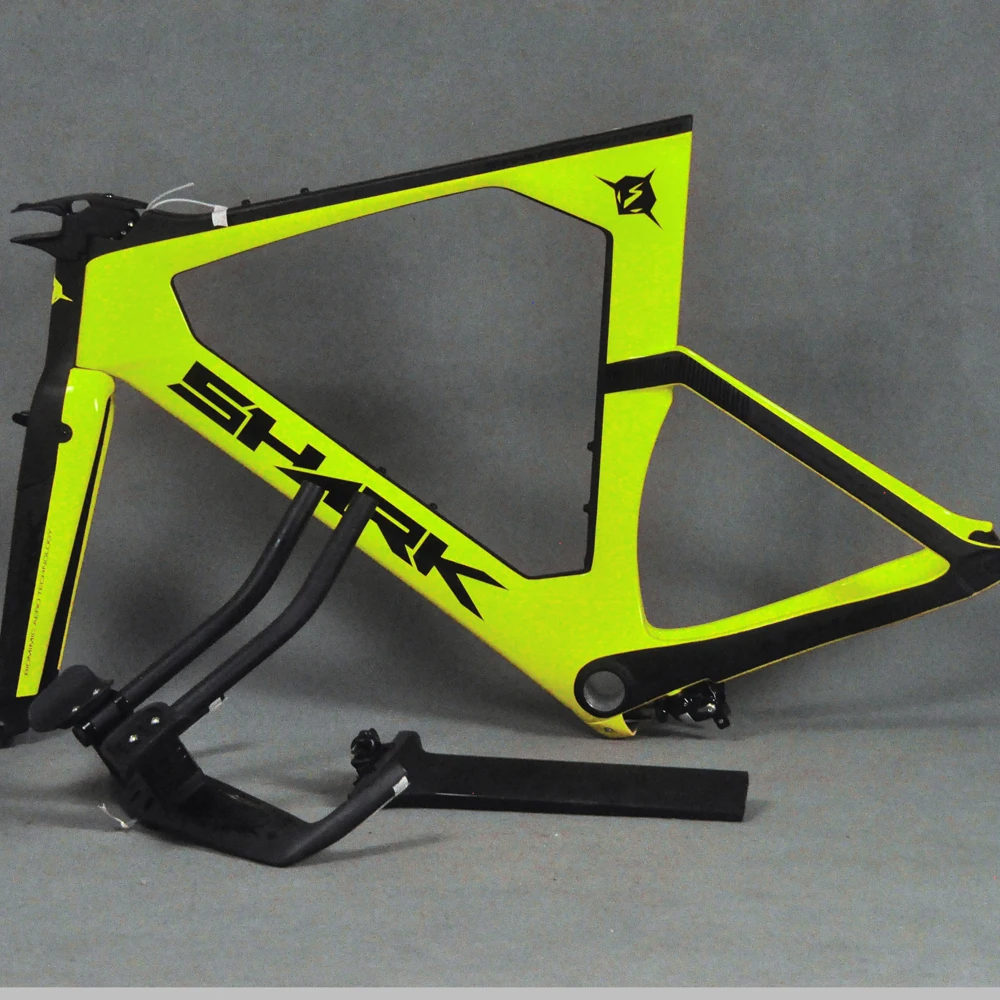 700C Road Bike Frameset Time Trial Triathlon Bicycle Frame Fluorescent