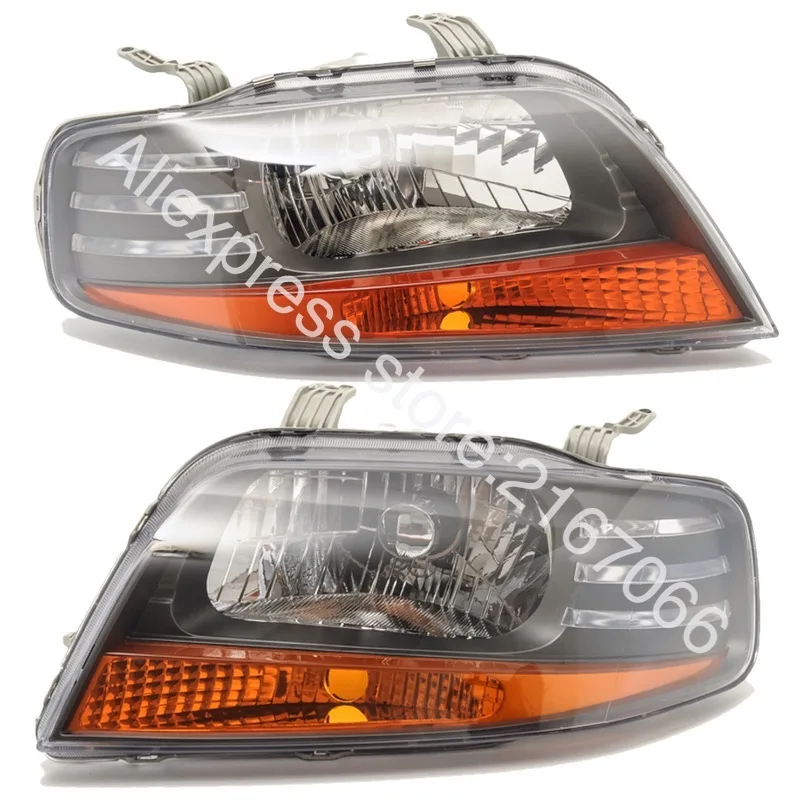 

Headlights Pair for Chevrolet AVEO 3, 5 Doors 2003 2004 2005 2006 2007 2008 Right + Left Side - BLACK Hatchback